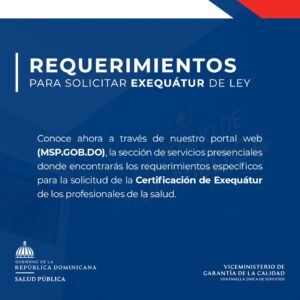 son algunos requisitos para solicitar exaquatur